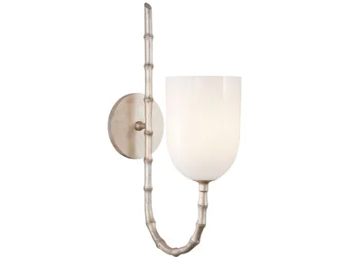 EDGEMERE - Wall Light in Burnished Silver Leaf with White Glas _ Visual Comfort Europe